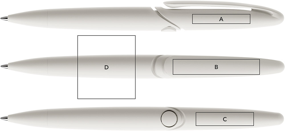 Powierzchnia zadruku długopisu prodir DS7